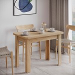 Τραπέζι Celeste pakoworld μελαμίνης σε oak απόχρωση 100x60x73 5εκ c481908