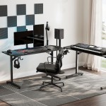 Gaming Γραφείο - Eureka Ergonomic ERK-GIP-55B-V2 148x60x79 5cm c481939