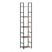 Βιβλιοθήκη Azuel pakoworld φυσικό-μαύρο μέταλλο 29x23 5x144εκ c482053