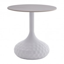 Βοηθητικό τραπέζι Fabron Inart λευκό sintered stone Φ50x52εκ c482102 Βοηθητικό τραπέζι Fabron Inart λευκό sintered stone Φ50x52εκ c482102