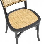 Καρέκλα Zozele pakoworld φυσικό rattan pe-μαύρο toon wood 45x51x88εκ c482117