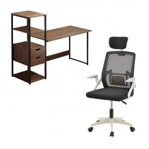 Φοιτητικό πακέτο επίπλων γραφείου Seryn pakoworld σετ 2τεμ c482145