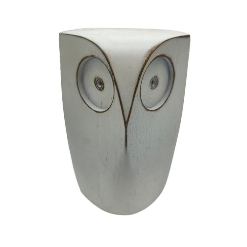 OWL L DECO ΚΟΥΚΟΥΒΑΓΙΑ POLYRESIN ΛΕΥΚΟ 7x7xH14cm c482165