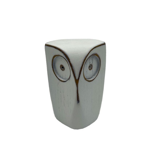 OWL S DECO ΚΟΥΚΟΥΒΑΓΙΑ POLYRESIN ΛΕΥΚΟ 7x7xH9cm c482166