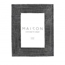 OLAF ΚΟΡΝΙΖΑ POLYRESIN ΓΥΑΛΙ ΜΑΥΡΟ ΛΕΥΚΟ 18 5x1 7xH23 5cm c482177