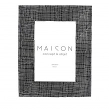 OLAF ΚΟΡΝΙΖΑ POLYRESIN ΓΥΑΛΙ ΜΑΥΡΟ ΛΕΥΚΟ 21x1 7xH27cm c482178