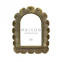 ELISHA ΚΟΡΝΙΖΑ POLYRESIN ΓΥΑΛΙ ΧΡΥΣΟ 16 5x1 8xH21 2cm c482186