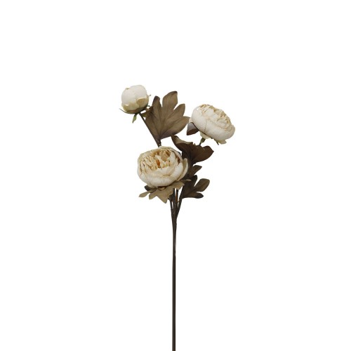 PEONY ΤΕΧΝΗΤΟ ΑΝΘΟΣ ΥΦΑΣΜΑ PVC ΜΠΕΖ ΠΡΑΣΙΝΟ H65cm c482247