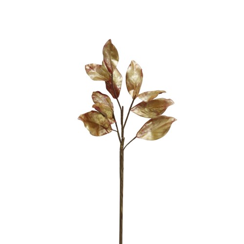 MAGNOLIA LEAVES ΤΕΧΝΗΤΟ ΦΥΛΛΟ ΥΦΑΣΜΑ PVC ΧΡΥΣΟ ΜΠΟΡΝΤΩ H74cm c482270