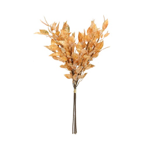 WILLOW LEAVES ΤΕΧΝΗΤΟ ΦΥΛΛΟ PVC ΜΠΕΖ ΚΙΤΡΙΝΟ H68cm c482278