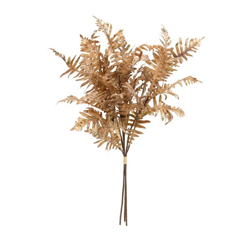 PTERIS ΤΕΧΝΗΤΟ ΦΥΛΛΟ PVC ΜΠΕΖ ΚΑΦΕ H68cm c482282