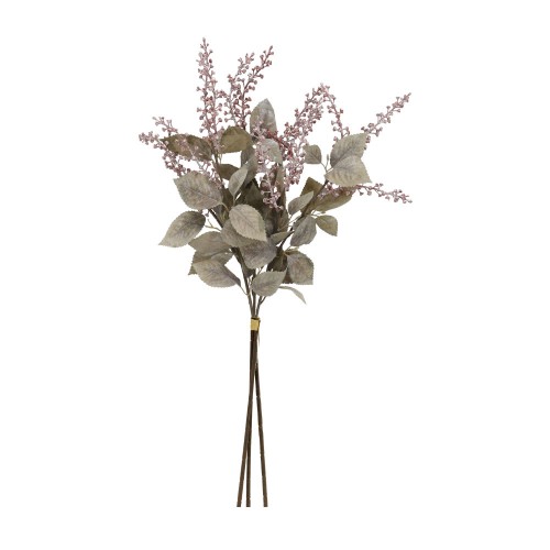 SOPHORAE ΤΕΧΝΗΤΟ ΜΠΟΥΚΕΤΟ ΥΦΑΣΜΑ PVC DUSTY PINK ΜΠΕΖ ΠΡΑΣΙΝΟ H65cm c482292