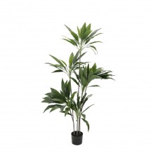 VELVET TREE ΤΕΧΝΗΤΟ ΦΥΤΟ ΣΕ ΓΛΑΣΤΡΑ PVC ΤΣΙΜΕΝΤΟ ΠΡΑΣΙΝΟ ΜΑΥΡΟ H140cm c482327