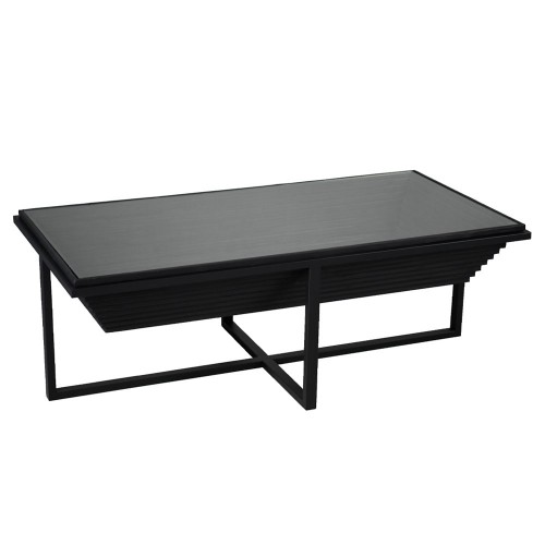 CHEOPS COFFEE TABLE ΜΑΥΡΟ ΜΑΥΡΟ 120x60xH42cm c482403