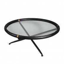 COLOMBO COFFEE TABLE ΜΑΥΡΟ ΜΑΥΡΟ 100x100xH40cm c482404