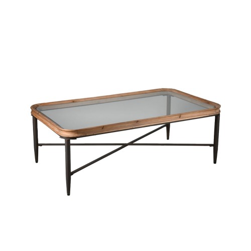 MARAIS COFFEE TABLE ΦΥΣΙΚΟ ΜΑΥΡΟ 122x71xH43 5cm c482430