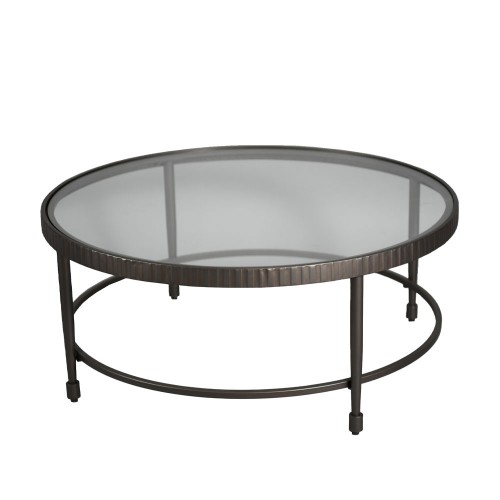 GRANAZ COFFEE TABLE ΜΑΥΡΟ ΜΑΥΡΟ 100x100xH42 5cm c482434