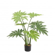 PHILODENDRON ΤΕΧΝΗΤΟ ΦΥΤΟ ΣΕ ΓΛΑΣΤΡΑ PEVA ΠΡΑΣΙΝΟ H80cm c482531