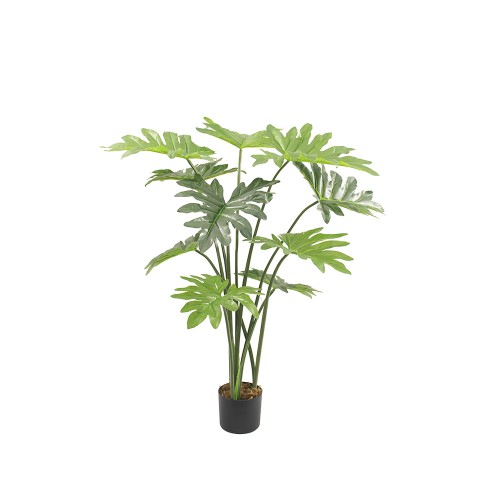 PHILODENDRON ΤΕΧΝΗΤΟ ΦΥΤΟ ΣΕ ΓΛΑΣΤΡΑ PEVA ΠΡΑΣΙΝΟ H130cm c482532