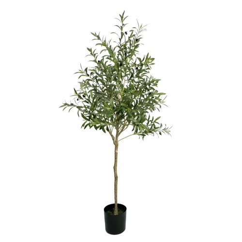 OLIVE TREE ΤΕΧΝΗΤΟ ΦΥΤΟ ΣΕ ΓΛΑΣΤΡΑ ΥΦΑΣΜΑ PVC ΠΡΑΣΙΝΟ H180CM c482546