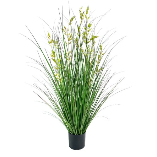 OAT GRASS ΤΕΧΝΗΤΟ ΦΥΤΟ ΣΕ ΓΛΑΣΤΡΑ PVC ΠΡΑΣΙΝΟ H120CM c482559