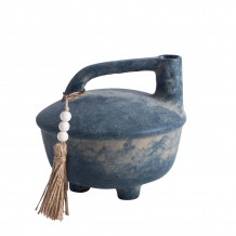 FENDRA ΒΑΖΟ ΚΕΡΑΜΙΚΟ ΑΝΘΡΑΚΙ ΜΠΕΖ 18x17xH16cm c482609