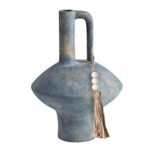 FENDRA ΒΑΖΟ ΚΕΡΑΜΙΚΟ ΓΚΡΙ ΜΠΕΖ 19x19xH27cm c482610