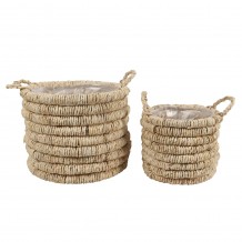 THEROS ΚΑΛΑΘΙ SET 2ΤΜΧ SEAGRASS ΦΥΣΙΚΟ 35x35xH27cm c482762