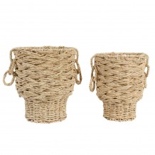 POROS ΚΑΛΑΘΙ SET 2ΤΜΧ ΦΥΛΛΑ ΚΑΛΑΜΠΟΚΙΟΥ ΦΥΣΙΚΟ 29x29xH35cm c482767