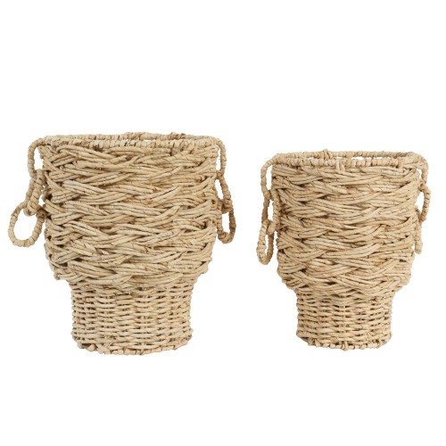 POROS ΚΑΛΑΘΙ SET 2ΤΜΧ ΦΥΛΛΑ ΚΑΛΑΜΠΟΚΙΟΥ ΦΥΣΙΚΟ 29x29xH35cm c482767