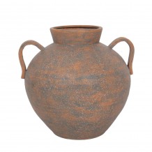 HYDRA ΒΑΖΟ ΜΕΤΑΛΛΟ TERRACOTTA ΓΚΡΙ 32x29xH30cm c482885
