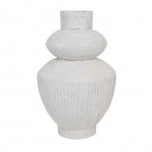 PARIS ΒΑΖΟ MGO ΛΕΥΚΟ ΓΚΡΙ 29x29xH46cm c482907