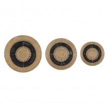 NUBIA ΔΙΑΚΟΣΜΗΤΙΚΟ ΤΟΙΧΟΥ SET 3ΤΜΧ ΜΕΤΑΛΛΟ ΧΑΡΤΙ ΜΑΥΡΟ ΦΥΣΙΚΟ 60x60xH5cm c482916