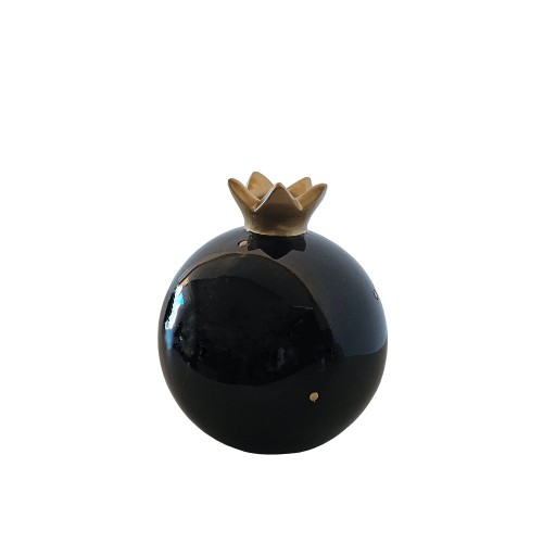 XMAS LUCKY CHARM 2025 ΡΟΔΙ POLYRESIN ΜΑΥΡΟ ΧΡΥΣΟ 11x11xH12 5cm c482920