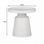 Βοηθητικά τραπέζια Ginoze Inart λευκό μέταλλο 2τεμ c483061