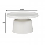 Βοηθητικά τραπέζια Ginoze Inart λευκό μέταλλο 2τεμ c483061