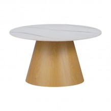 Βοηθητικό τραπέζι Soleire Inart λευκό μαρμάρου sintered stone Φ70x40εκ c483076 Βοηθητικό τραπέζι Soleire Inart λευκό μαρμάρου sintered stone Φ70x40εκ c483076