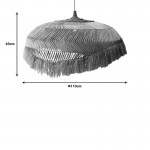 Φωτιστικό οροφής Izert Inart sisal σε φυσικό χρώμα Φ110x65εκ c483112