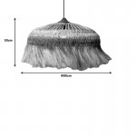 Φωτιστικό οροφής Garrie Inart abaca σε φυσικό χρώμα Φ80x50εκ c483114