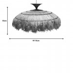 Φωτιστικό οροφής Preliere Inart sisal σε φυσικό χρώμα Φ110x55εκ c483118