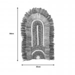 Διακοσμητικό τοίχου Earsy Inart ψάθα σε φυσικό χρώμα 58x32x8εκ c483134