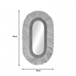 Καθρέπτης Nabore Inart abaca σε φυσικό χρώμα 55x4x96εκ c483141