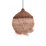 Φωτιστικό οροφής Fiorine Inart abaca σε φυσικό χρώμα Φ55x70εκ c483146