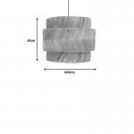 Φωτιστικό οροφής Zeniole Inart abaca σε φυσικό χρώμα Φ60x50εκ c483150