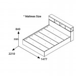 Κρεβάτι διπλό OLYMPUS pakoworld σε χρώμα wenge 140x200εκ c483161