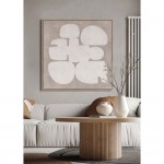 IMITATION GRIS 2 ΠΙΝΑΚΑΣ ΚΑΜΒΑΣ ΓΚΡΙ ΛΕΥΚΟ MDF ΚΟΡΝΙΖΑ ΦΥΣΙΚΟ 80x80xH4cm c483193