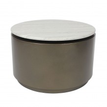 POMMA COFFEE TABLE TRAVERTINE BRONZE 60x60xH38cm c483246