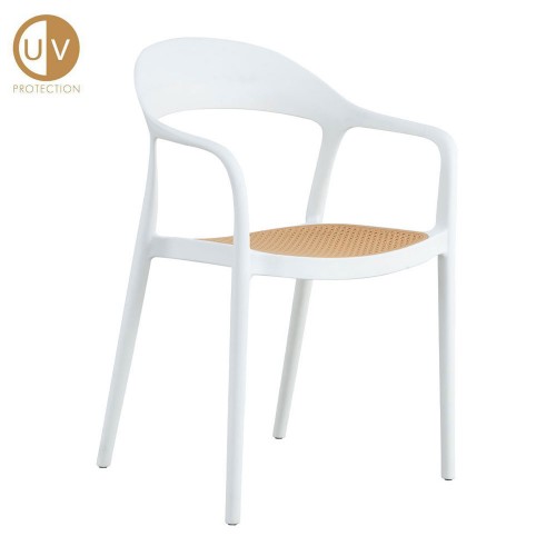 BISTROT ΠΟΛΥΘΡΟΝΑ ΛΕΥΚΟ ΦΥΣΙΚΟ 57x53xH81 5cm c483272