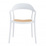 BISTROT ΠΟΛΥΘΡΟΝΑ ΛΕΥΚΟ ΦΥΣΙΚΟ 57x53xH81 5cm c483272