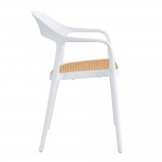 BISTROT ΠΟΛΥΘΡΟΝΑ ΛΕΥΚΟ ΦΥΣΙΚΟ 57x53xH81 5cm c483272